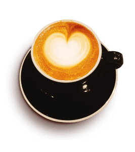 coffee cup heart foam