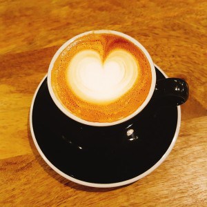 coffee cup heart foam